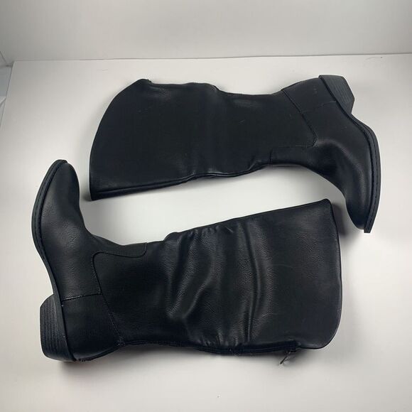 B.O.C. Born Z59403 Riding Boots Women's Size 6.5M Black Knee High Back‎ Zipper - Picture 1 of 9